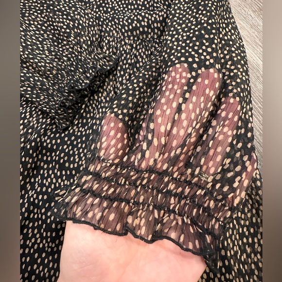 Zara Mini Dress, Dots, Ruffled Sleeves, Size L - Picture 8 of 8